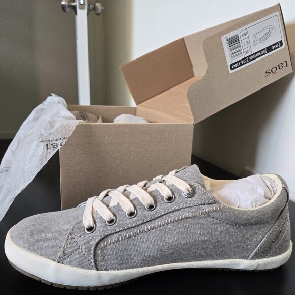 Taos Star Womens Canvas Sneaker - Grey Wash 8M - Picture 1 of 8